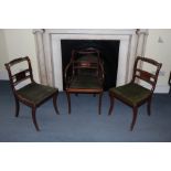 A SET OF TEN MAHOGANY REGENCY STYLE DINING CHAIRS