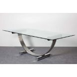 A CHROME DINING TABLE by Renato Zevi