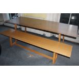 A BAMBOO REFECTORY TABLE