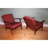 A PAIR OF DANISH EASY CHAIRS