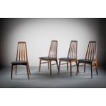 A SET OF FOUR ROSEWOOD EVA CHAIRS BY NIELS KOEFOED