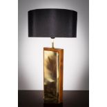 A GILT FACETTED TABLE LAMP