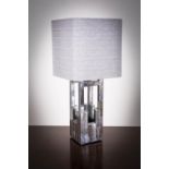 A CHROME TABLE LAMP