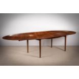 A ROSEWOOD EXTENDABLE 'JUDAS STYLE' DINING TABLE