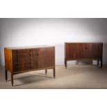 A ROSEWOOD SUITE OF CABINETS