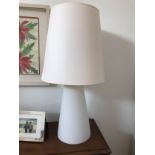 A MILK GLASS TABLE LAMP, 67cm (h) Provenance: Purchased from Bo Concept