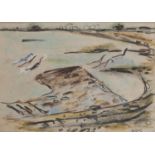 GEESE AT SUTTON CROSS by Norah McGuinness, HRHA, 1901-1988