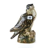 A 20TH CENTURY ROYAL COPENHAGEN STONEWARE MODEL OF A BIRD OF PREY, No 21407, printed marks, 10 1/2