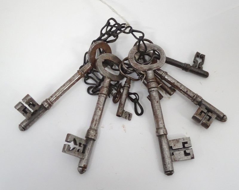 A selection of Victorian steel keys
