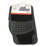 A four piece car mat set with carpet inserts CONDITION: Please Note - we do not