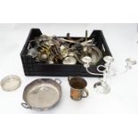 A quantity of silver plated items,