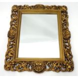 A rectangular gilt mirror CONDITION: Please Note - we do not make reference to the