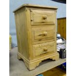 Narrow pine chest of drawers CONDITION: Please Note - we do not make reference to