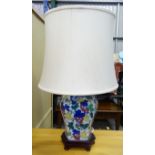 An oriental ceramic lamp CONDITION: Please Note - we do not make reference to the