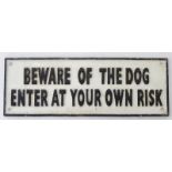 'Beware of the Dog' sign