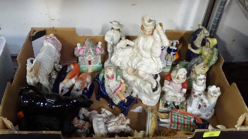 A quantity of Staffordshire figures CONDITION: Please Note - we do not make