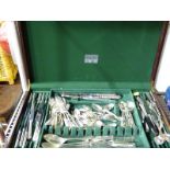 A large silver plate cutlery service within an Oneida case CONDITION: Please Note -