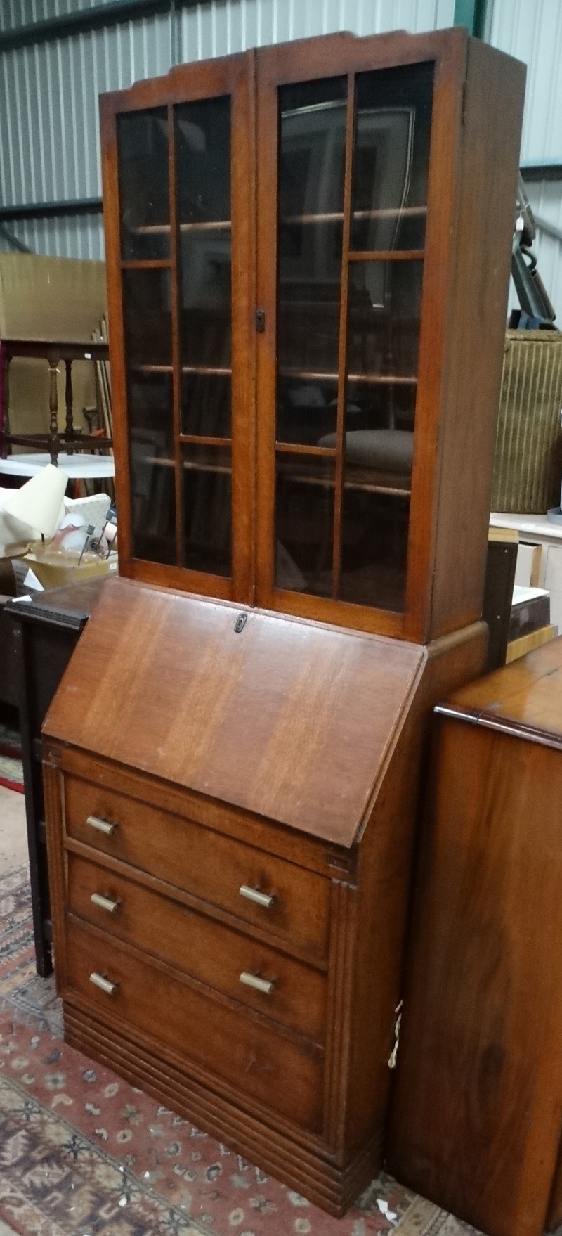 1930/40s bureau bookcase CONDITION: Please Note - we do not make reference to the