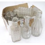 A box of assorted decanters and bottle stops CONDITION: Please Note - we do not