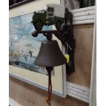 A painted cast metal wall hanging "Land Rover" doorbell 13" long x 9 1/2" wide CONDITION: