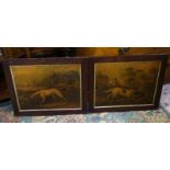 A pair of prints depicting mid 19thC gun dogs in oak frames This lot is being sold for our