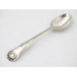 A Victorian Scottish silver Queens pattern teaspoon hallmarked Edinburgh 1844 maker Andrew Wilkie 5