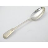 A Victorian silver fiddle pattern table spoon hallmarked Edinburgh 1836 maker JF 9" long (70g)