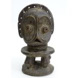 Tribal : An Ethnographic Native Tribal Lega Janus figure. Approx. 14" high.