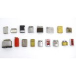A collection of mid-20thC cigarette lighters, to include examples by Zippo (5), Ronson (4),