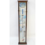 The Marine Barometer: An inlaid mahogany cased R & RM 1984 (Admiral Fitzroy-like),