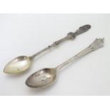 A silver Albany pattern tea spoon hallmarked Sheffield 1896 maker Henry Hobson & Son.