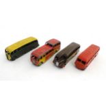 Dinky Toys: Four toy coaches to include: Observation Coach, Luxury Coach x2,