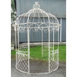 Garden & Architectural: an open Garden Gazebo / Rotunda , in a cream painted finish ,