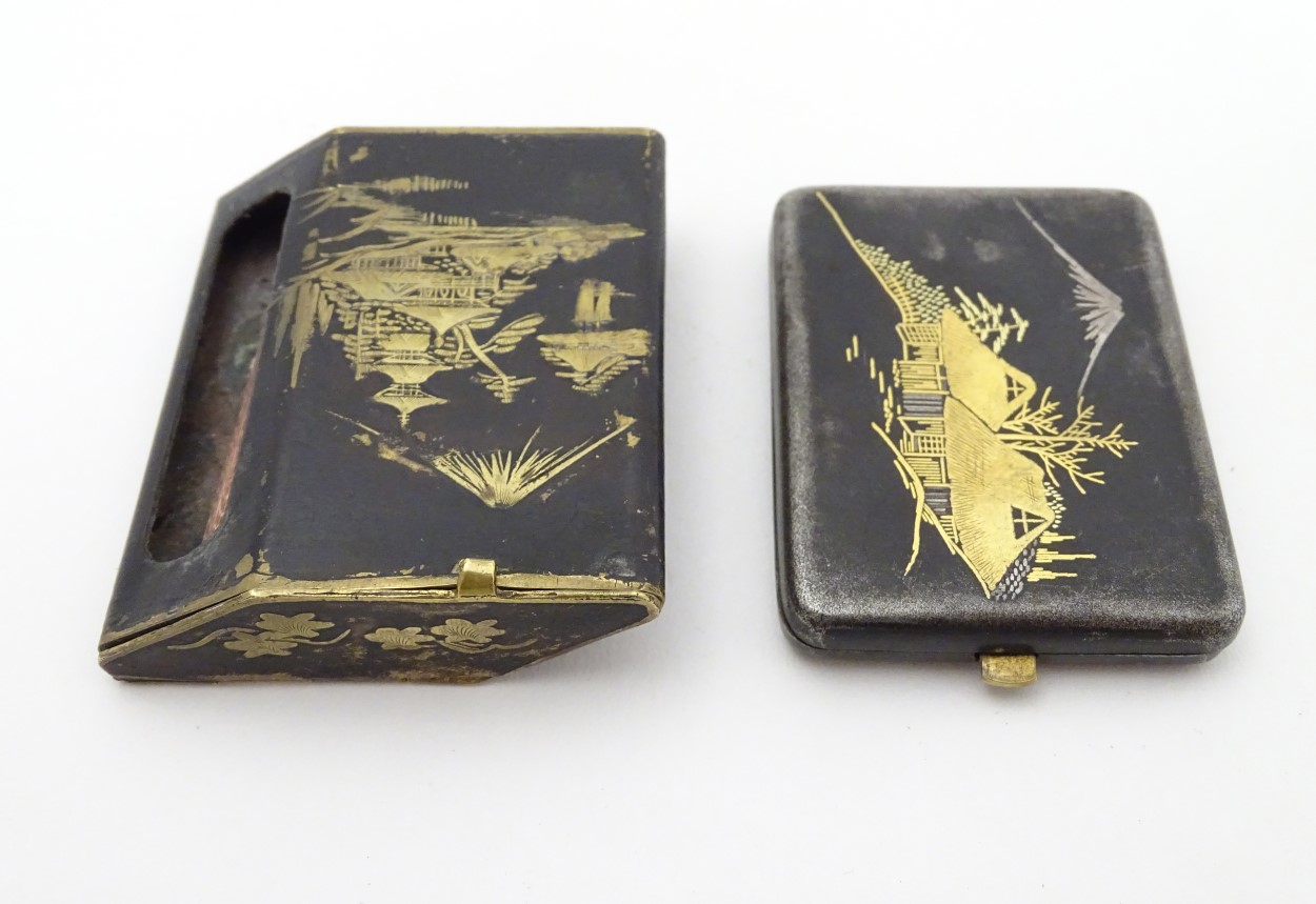 An early 20thC Japanese Amita match box case , - Image 7 of 9