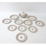 An early 20thC Copeland Spode transfer print part dinner-service including a semi domed shaped