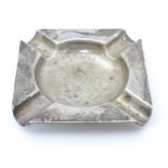 Masonic Interest : A silver ashtray engraved 'Keramos Lodge no.