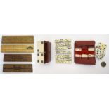 Four advertising cribbage boards for Player's Digger Tobaccos, Player's Weights Cigarettes,