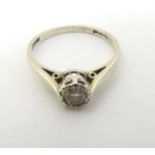 A 9ct white gold diamond solitaire ring CONDITION: Please Note - we do not make