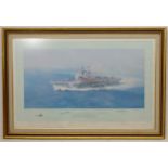 David Shepherd, 1931-2017, Signed limited edition coloured print 363/850, 'The Ark (Royal),