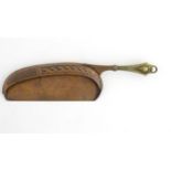 WMF : An early 20thC brass and copper embossed crumb scoop 12 1/2" long CONDITION: