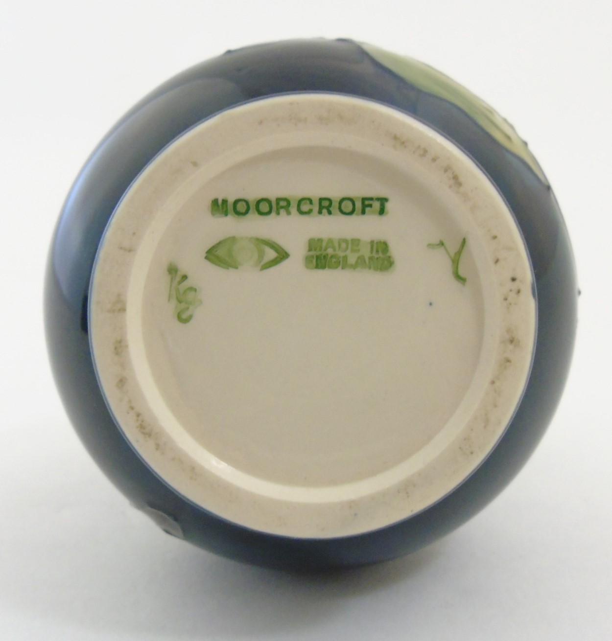 A 1994 Moorcroft Magnolia vase on dark blue ground, makers mark to base, - Image 6 of 6