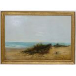 William Langley, XIX-XX, Oil on canvas, Beach view, Signed lower right,