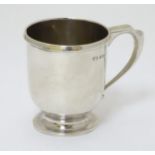 A silver Christening mug hallmarked Birmingham 1919 maker Levi & Salaman 2 3/4" high (62g)