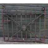 Garden and Architectural Salvage : a heavy cast Iron gate with wrought iron decoration and shield