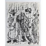 Marc Chagall (1887-1985) Russian French, An original lithograph 1963. Les Musiciens vagabonds.