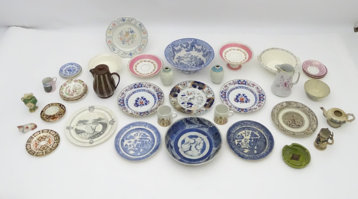 A quantity of assorted ceramics, makers to include Royal Crown Derby, Wagstaff and Brunt,