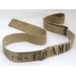 Militaria : A British WWII / World War 2 webbing belt ,