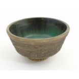 Scandinavian Studio Pottery: A Swedish bowl with green interior by Tilgmans Keramik, Sweden,