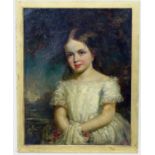 CHF monogramed, XIX, Oil on board, Victorian Portrait School,