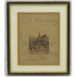 Frank Paton (1855-1909), Signed etching, 'Hunting Incidents', Signed in pencil lower right,